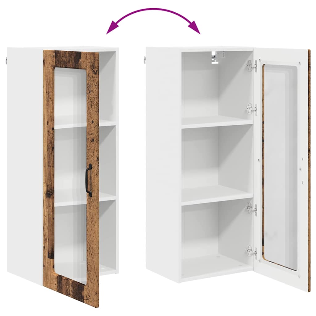 Vægskab til køkken Gammelt træ 40 x 31 x 100 cm Konstrueret træ