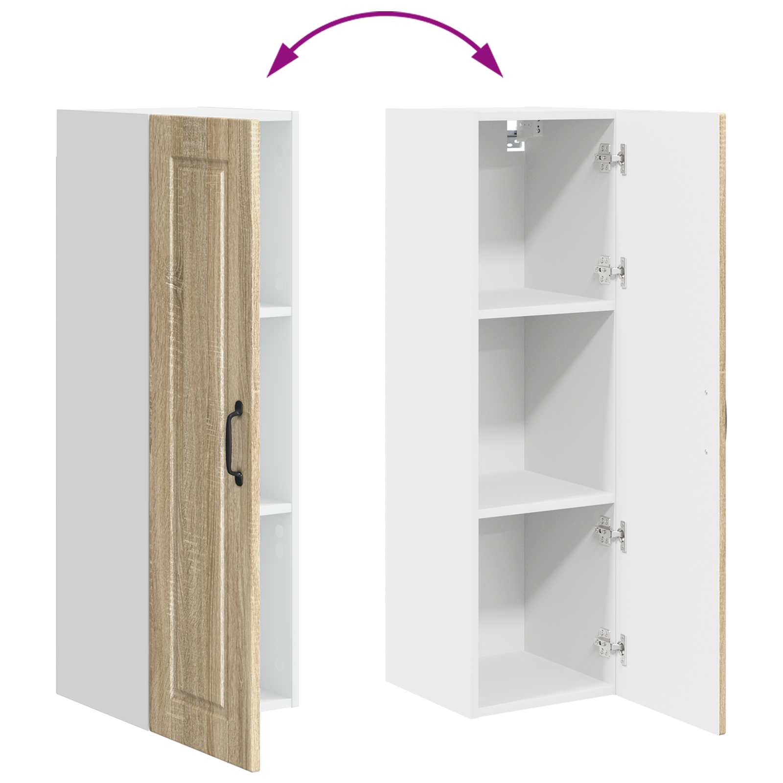 Køkkenskab med hylde Sonoma eg 30 x 31 x 100 cm Konstrueret træ