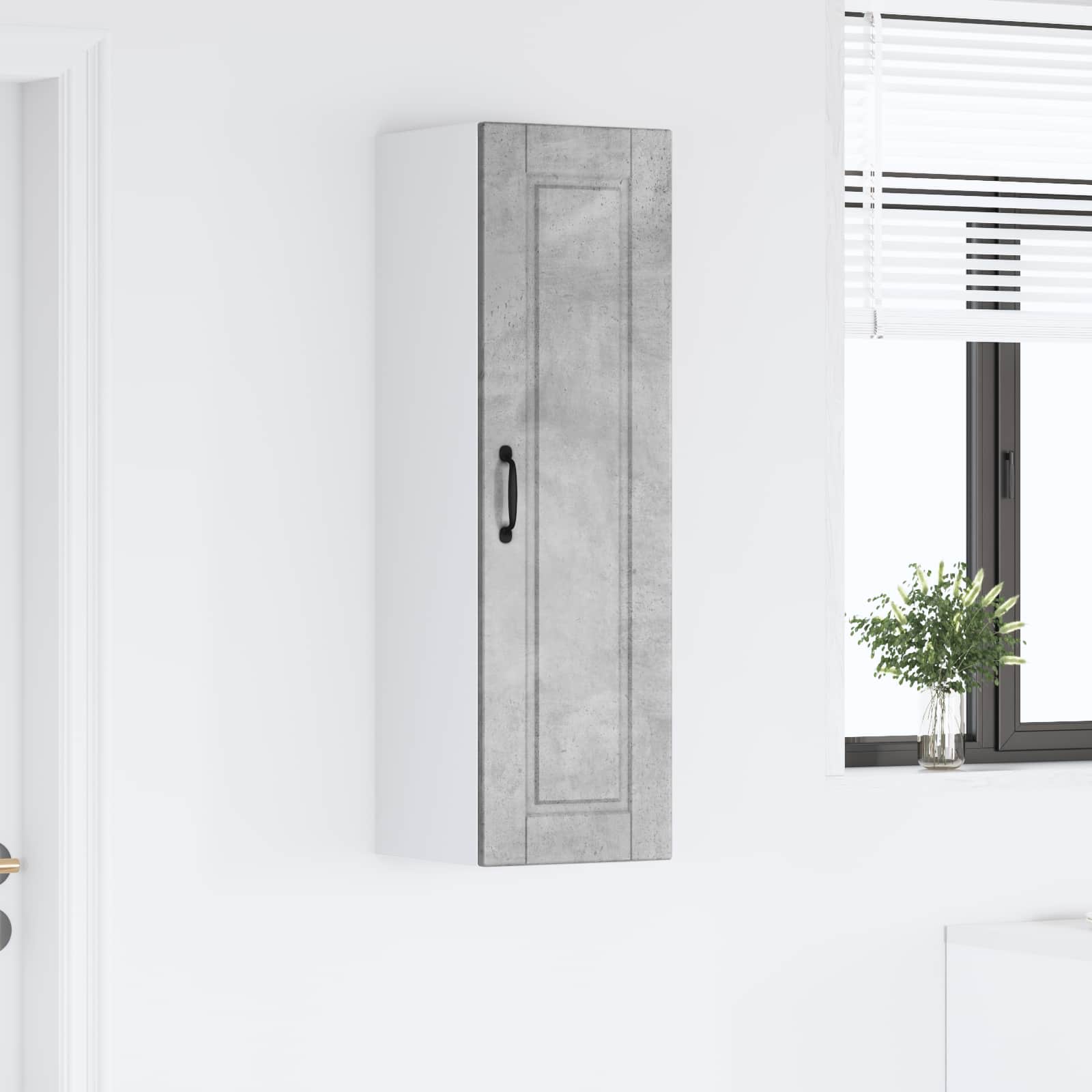 Køkkenskab med hylde Beton Grå 30 x 31 x 100 cm Konstrueret træ