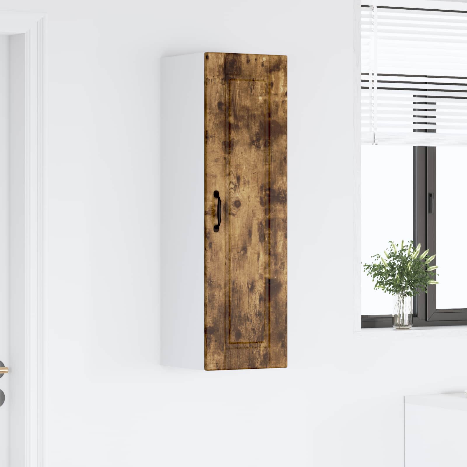 Køkkenskab med hylde Røget eg 30 x 31 x 100 cm Konstrueret træ