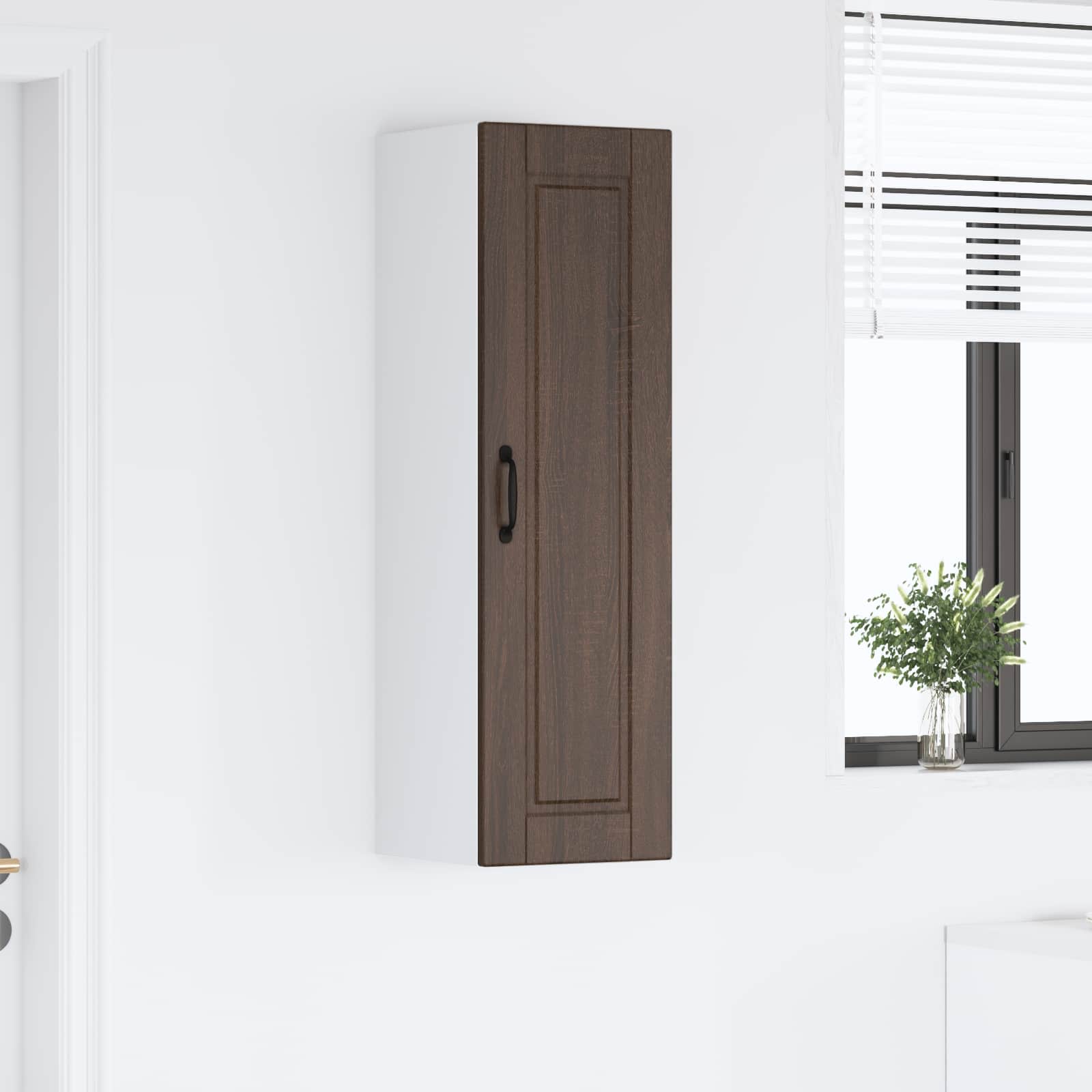 Køkkenskab med hylde Brun eg 30 x 31 x 100 cm Konstrueret træ