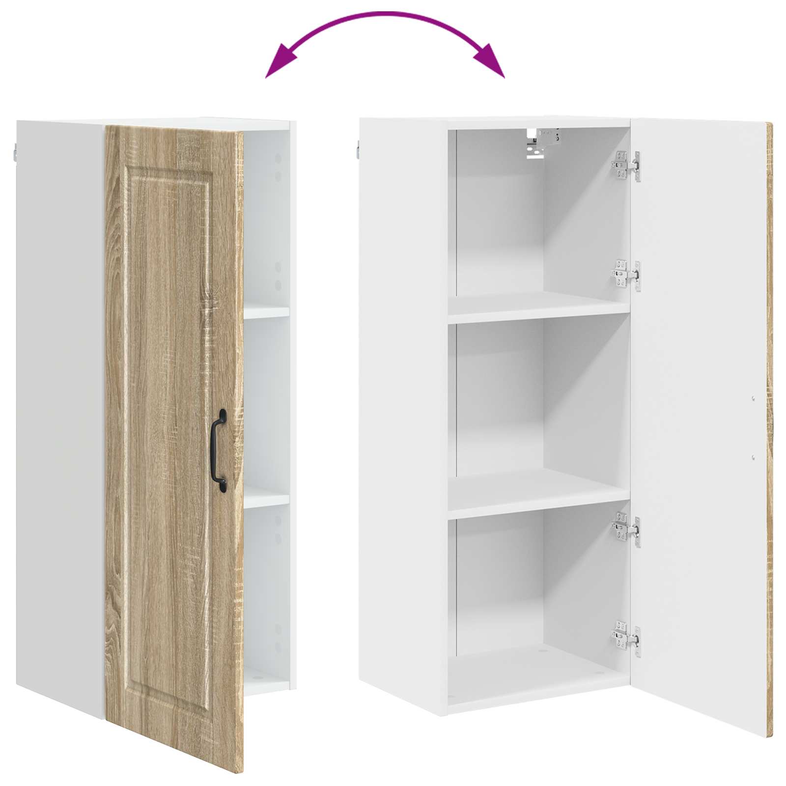 Køkkenskab med hylde Sonoma eg 40 x 31 x 100 cm Konstrueret træ