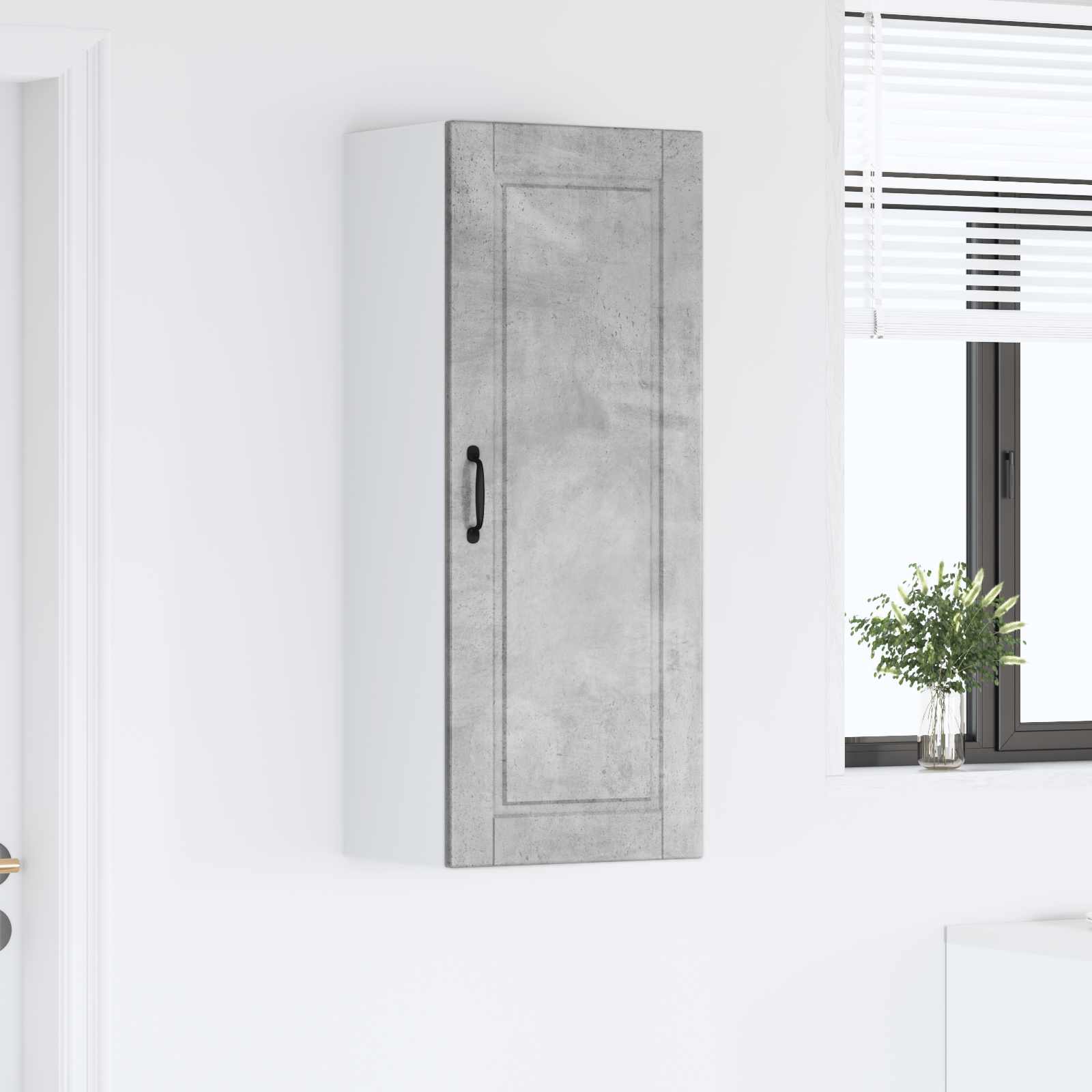 Køkkenskab med hylde Beton Grå 40 x 31 x 100 cm Konstrueret træ