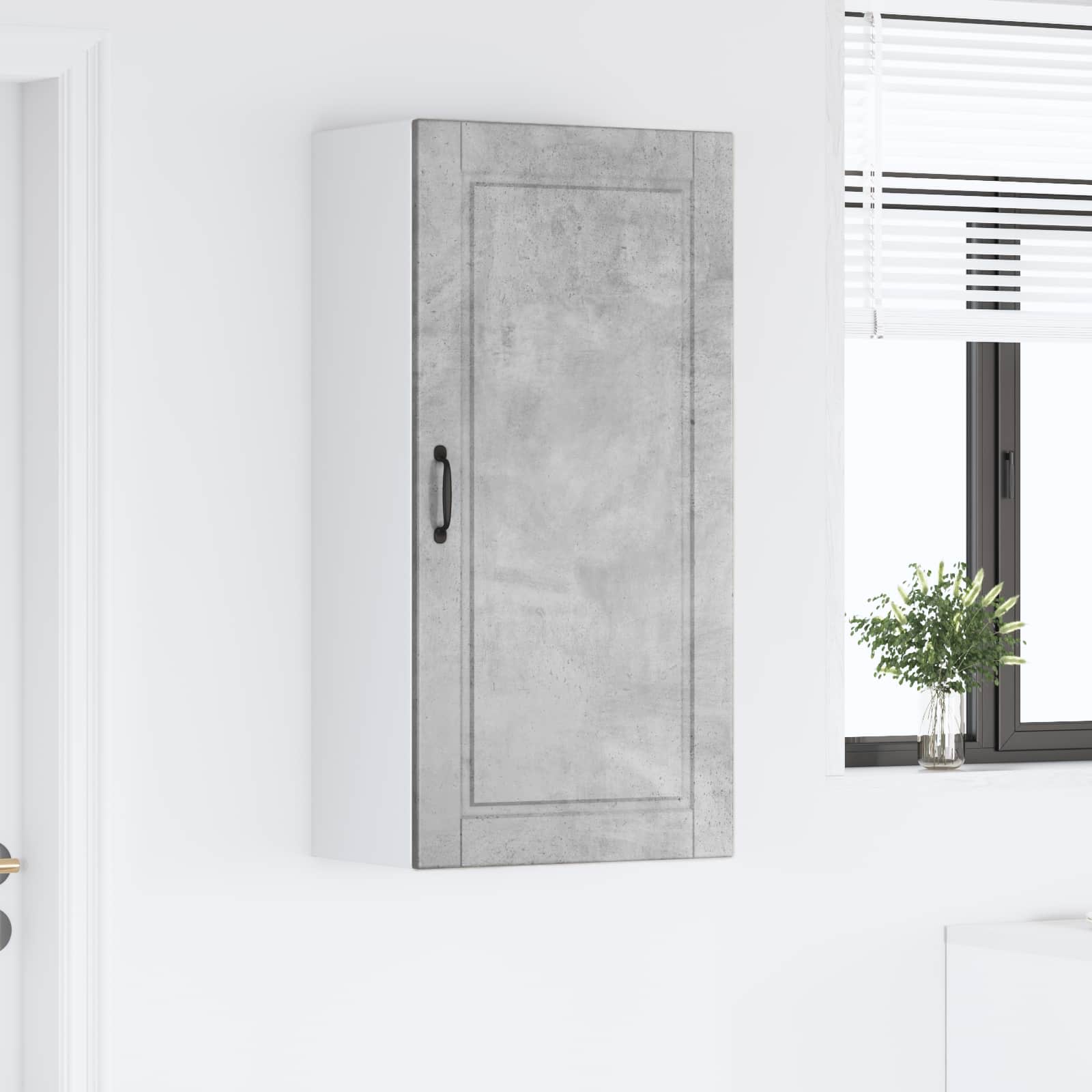 Køkkenskab med hylde Beton Grå 50 x 31 x 100 cm Konstrueret træ