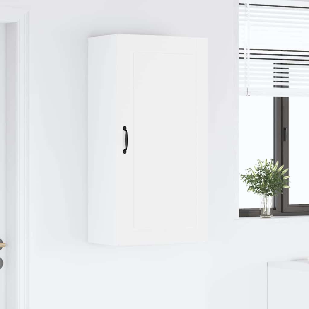 Vægskab til køkken med hylde Høj gloss hvid 50 x 31 x 100 cm