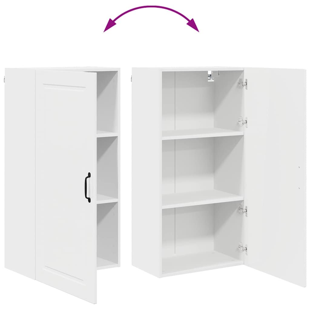 Vægskab til køkken med hylde Høj gloss hvid 50 x 31 x 100 cm