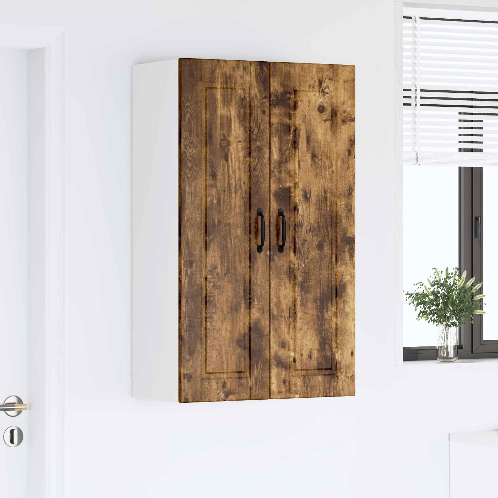 Køkkenskab med hylde Røget eg 60 x 31 x 100 cm Konstrueret træ