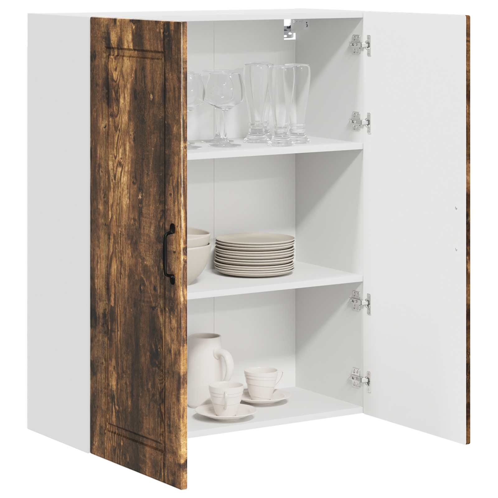 Køkkenskab med hylde Røget eg 80 x 31 x 100 cm Konstrueret træ