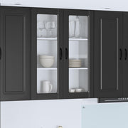 Køkkenskab med hylde Sort 80 x 31 x 100 cm Konstrueret træ