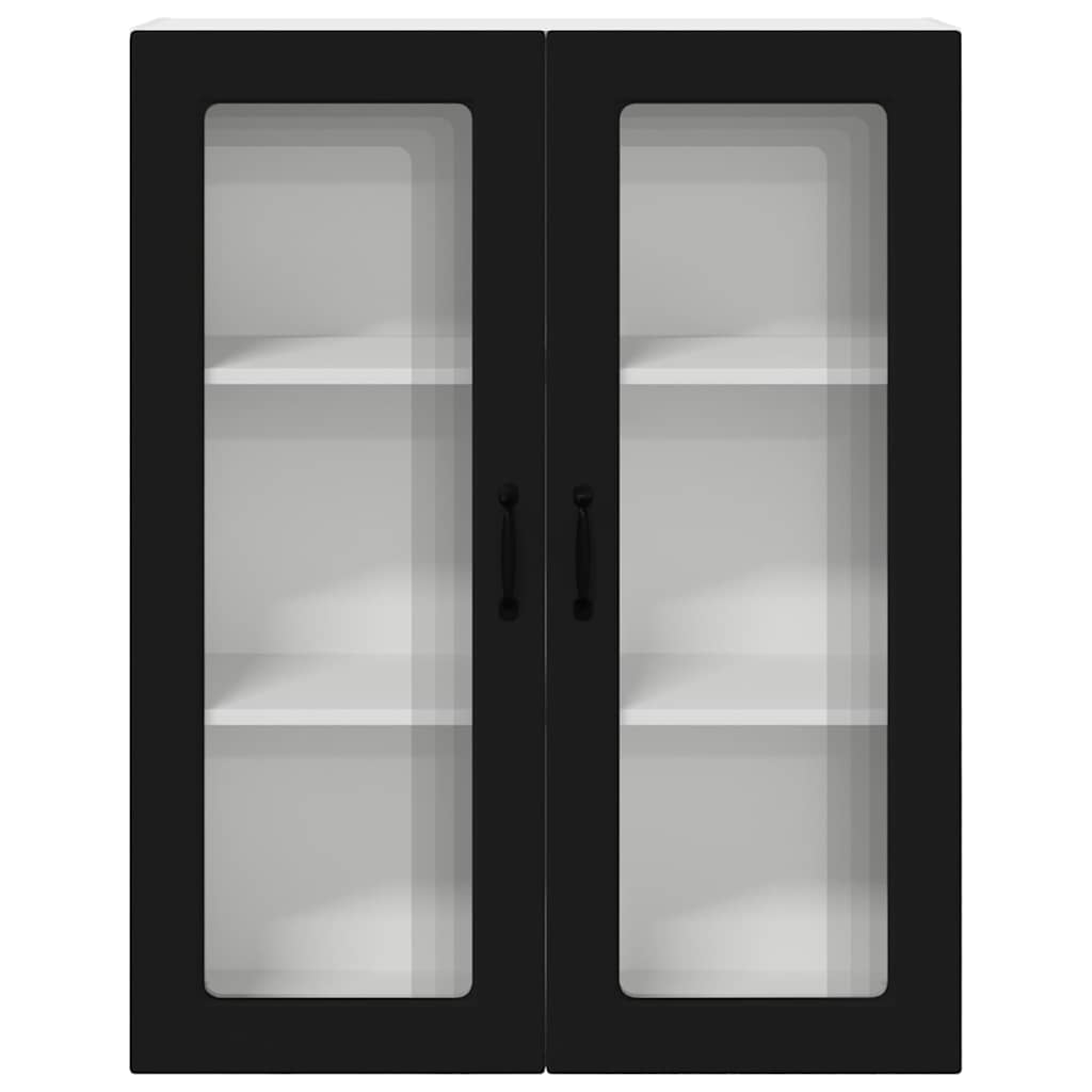 Vægskab til køkken Sort 80 x 31 x 100 cm Konstrueret træ