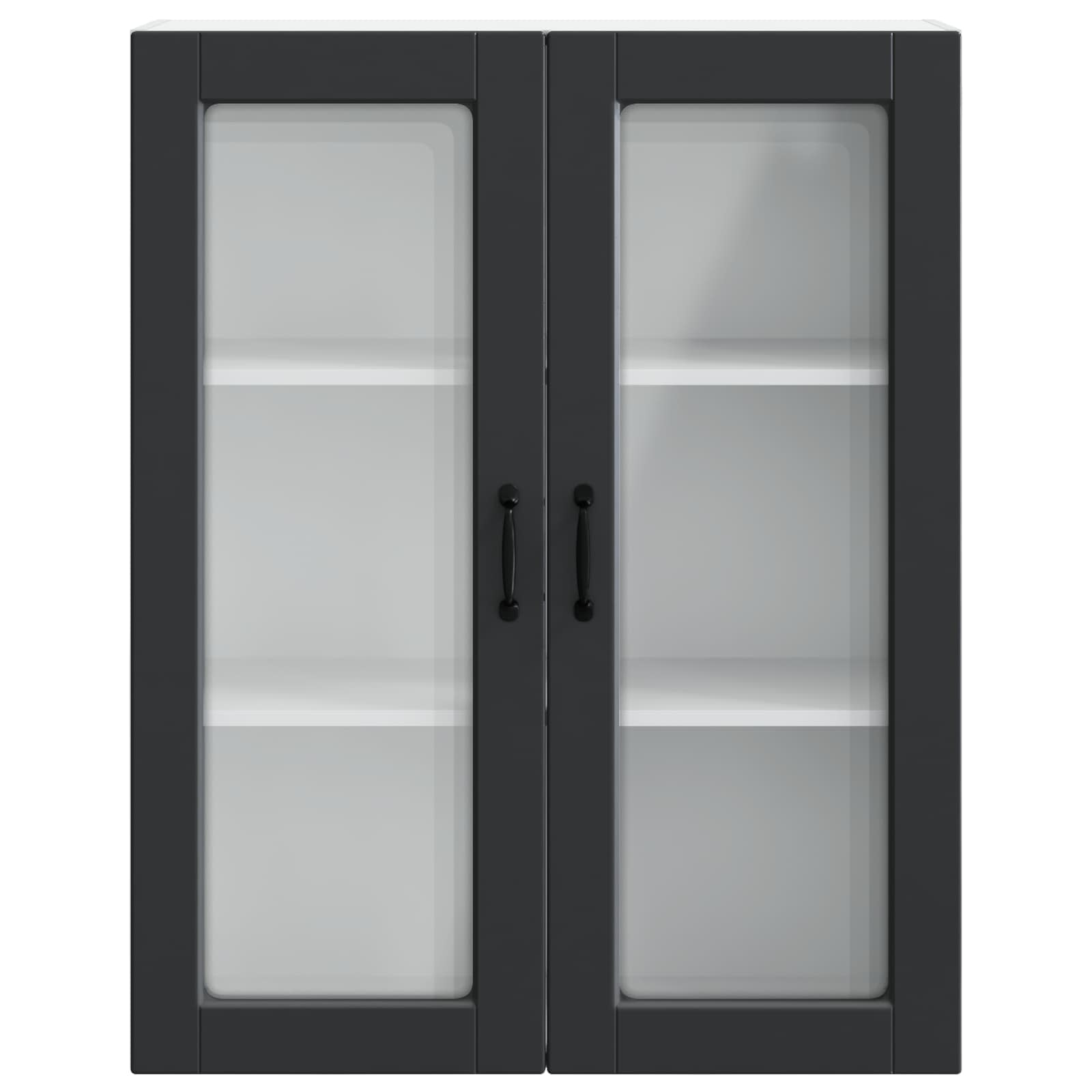 Køkkenskab med hylde Sort 80 x 31 x 100 cm Konstrueret træ