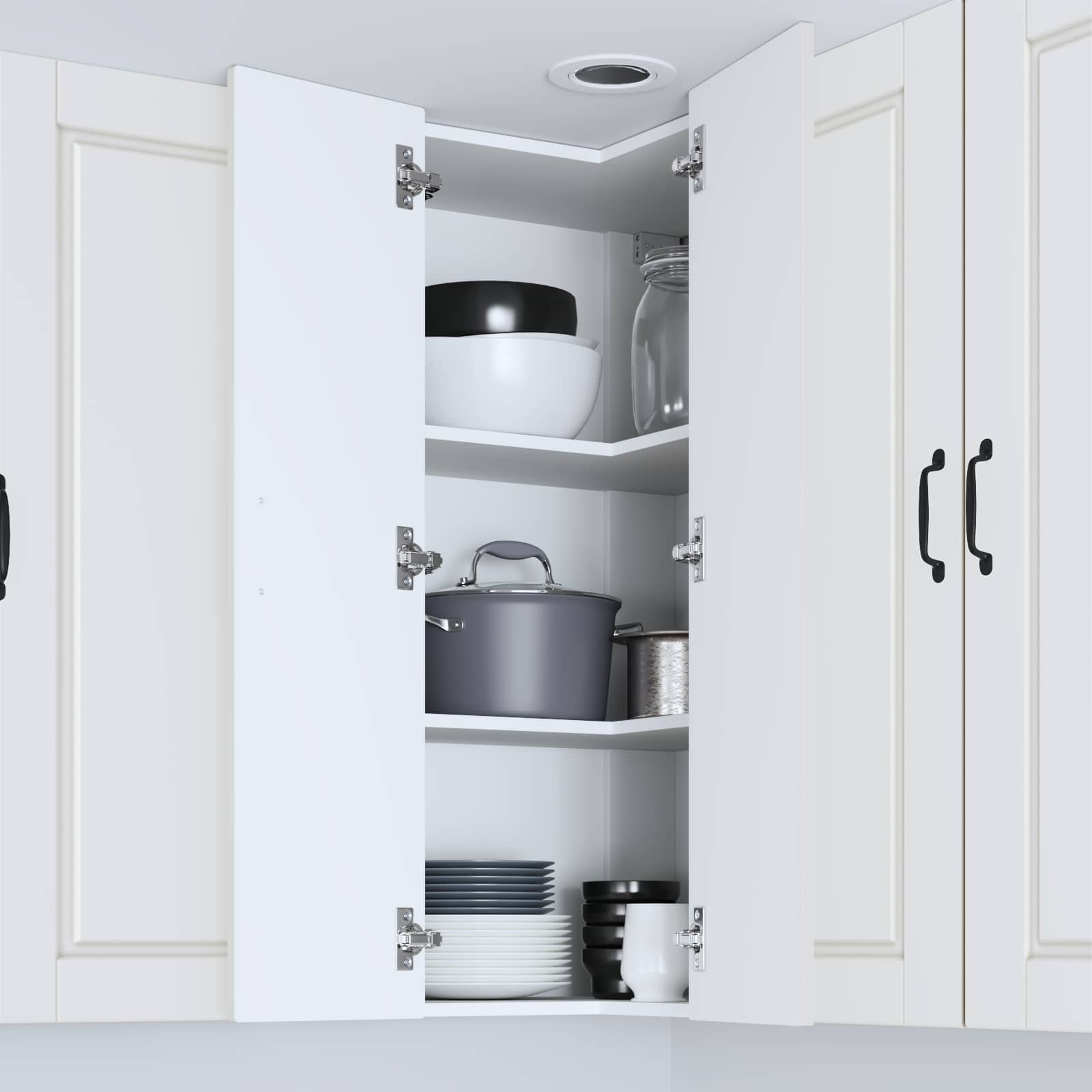 Køkkenskab med hylde Hvid 57 x 57 x 100 cm Konstrueret træ