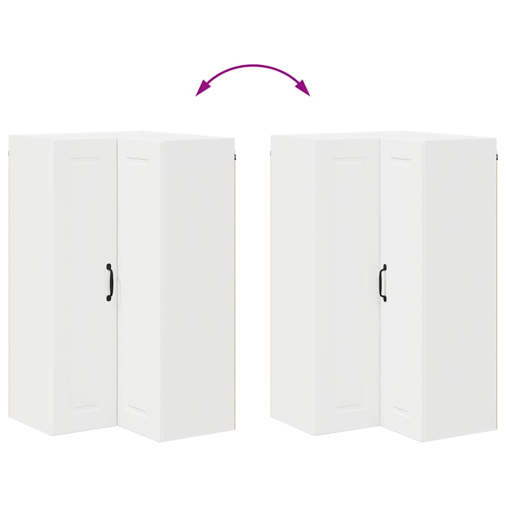 Vægskab til køkken Hvid 57 x 57 x 100 cm Konstrueret træ