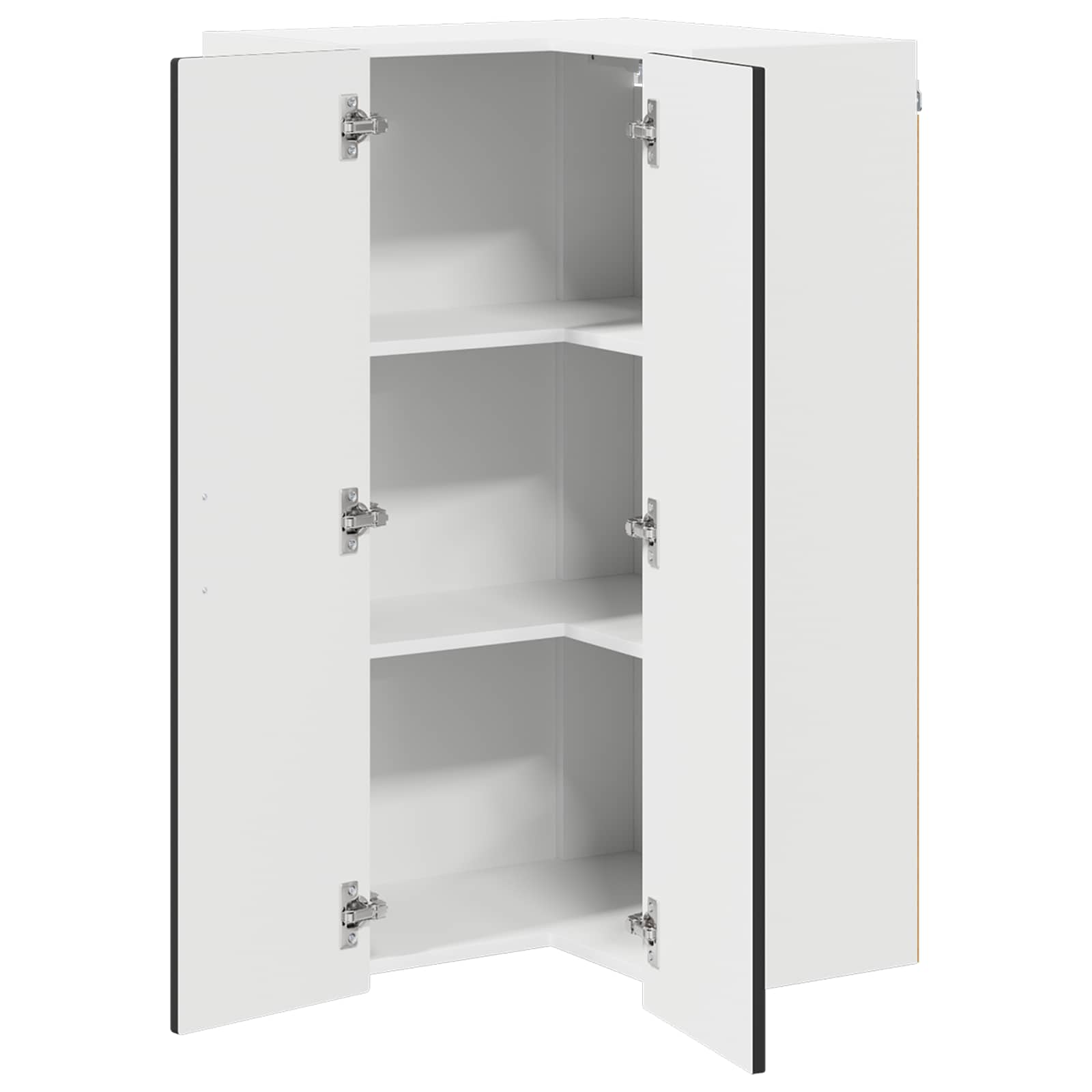 Køkkenskab med hylde Sort 57 x 57 x 100 cm Konstrueret træ