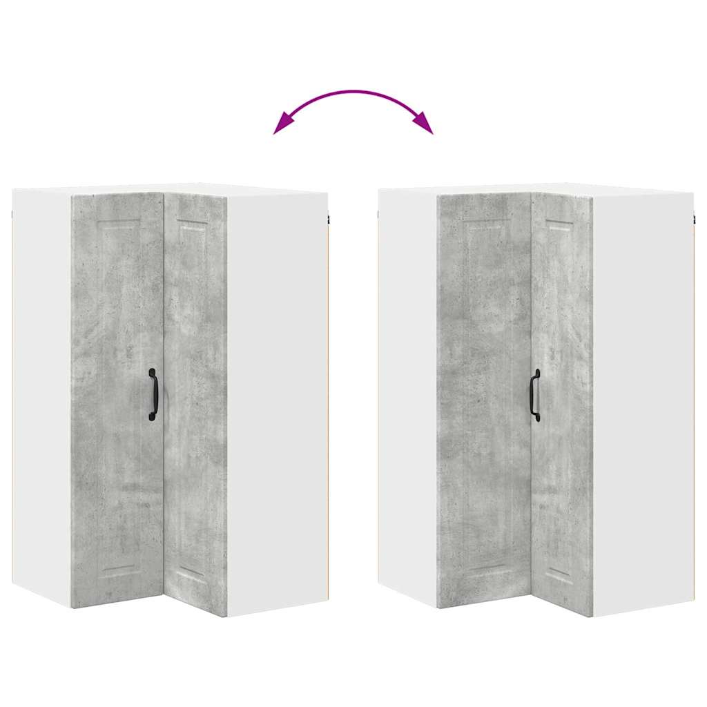 Vægskab til køkken Beton Grå 57 x 57 x 100 cm Konstrueret træ