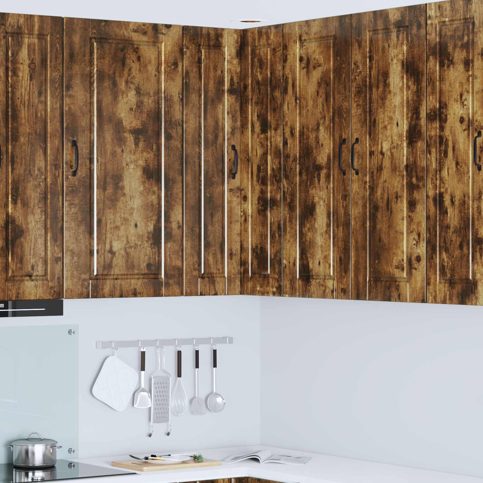 Køkkenskab med hylde Røget eg 57 x 57 x 100 cm Konstrueret træ