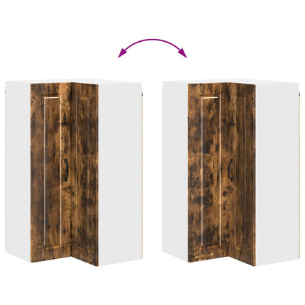 Væg hjørneskab PORTO Røget eg 57 x 57 x 100 cm Konstrueret træ