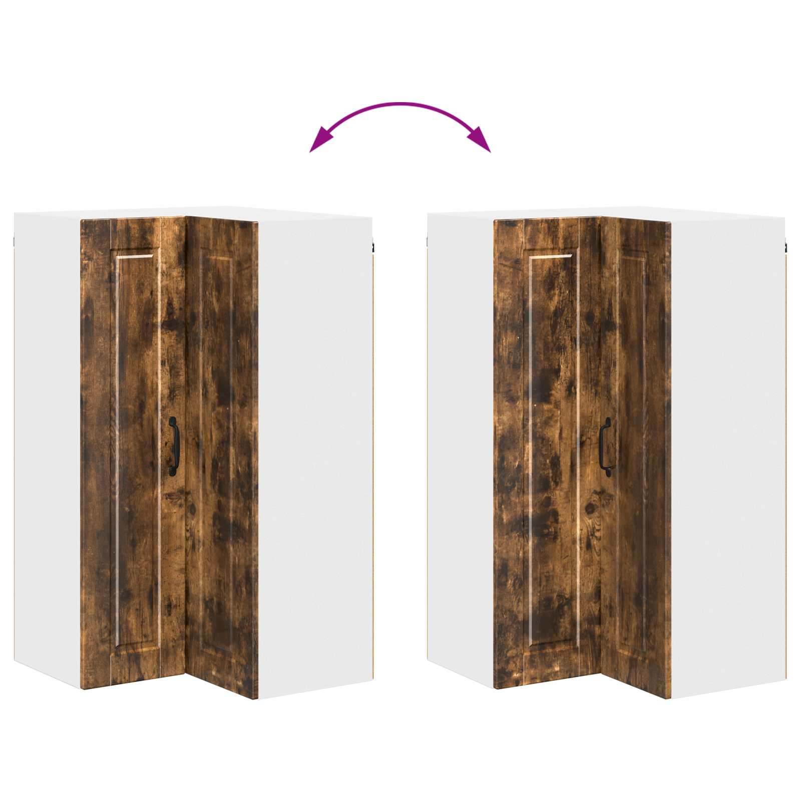 Køkkenskab med hylde Røget eg 57 x 57 x 100 cm Konstrueret træ