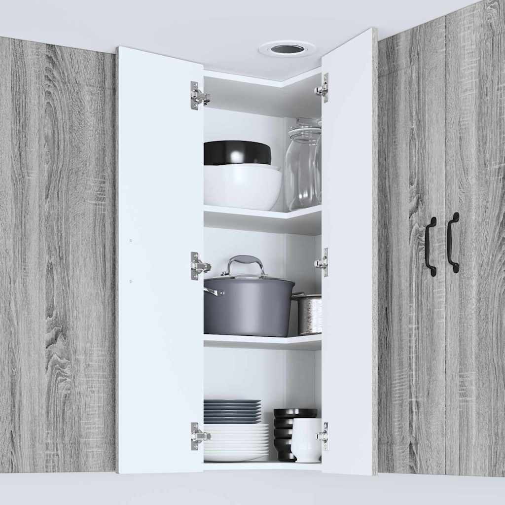 Vægskab til køkken Grå Sonoma 57 x 57 x 100 cm Konstrueret træ