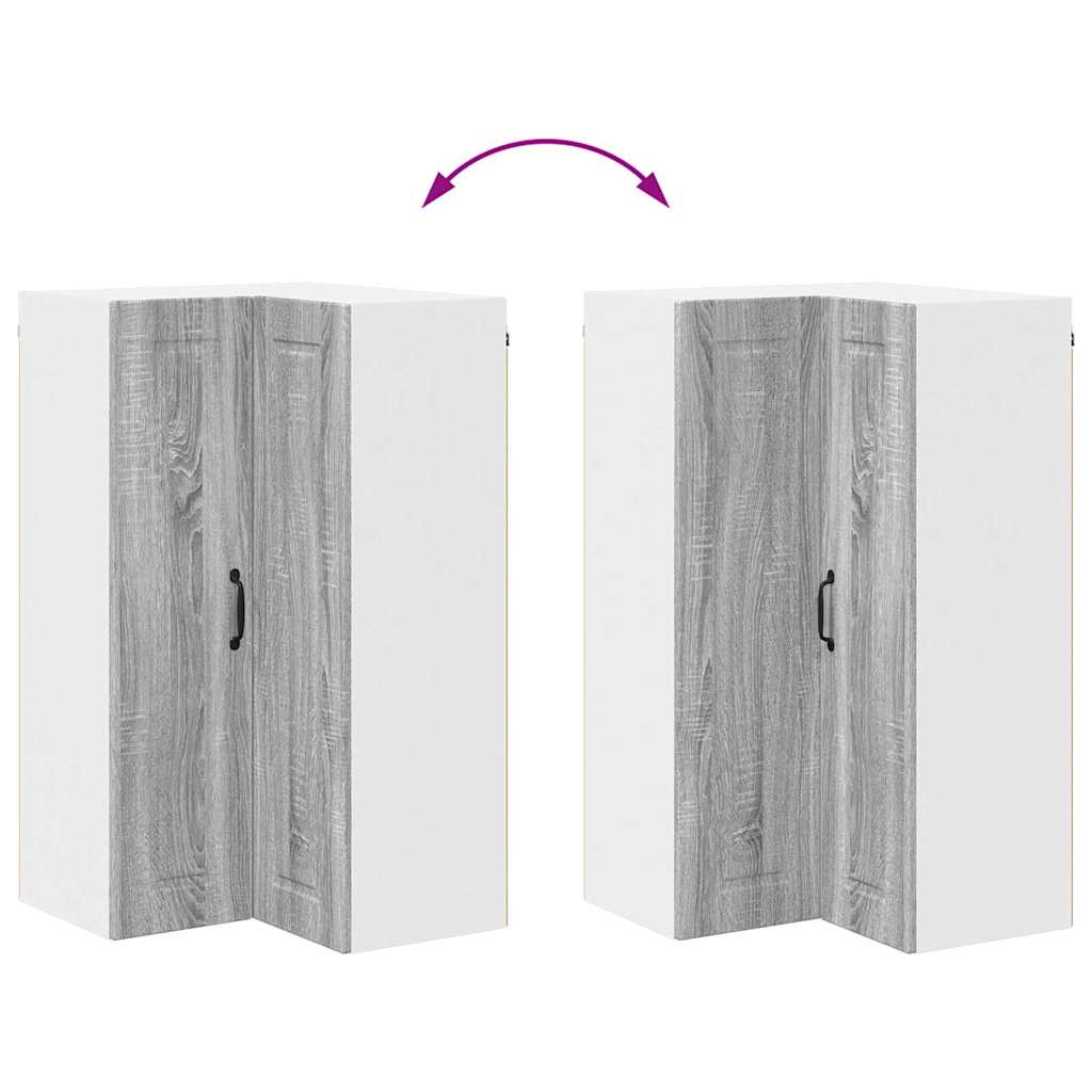 Vægskab til køkken Grå Sonoma 57 x 57 x 100 cm Konstrueret træ