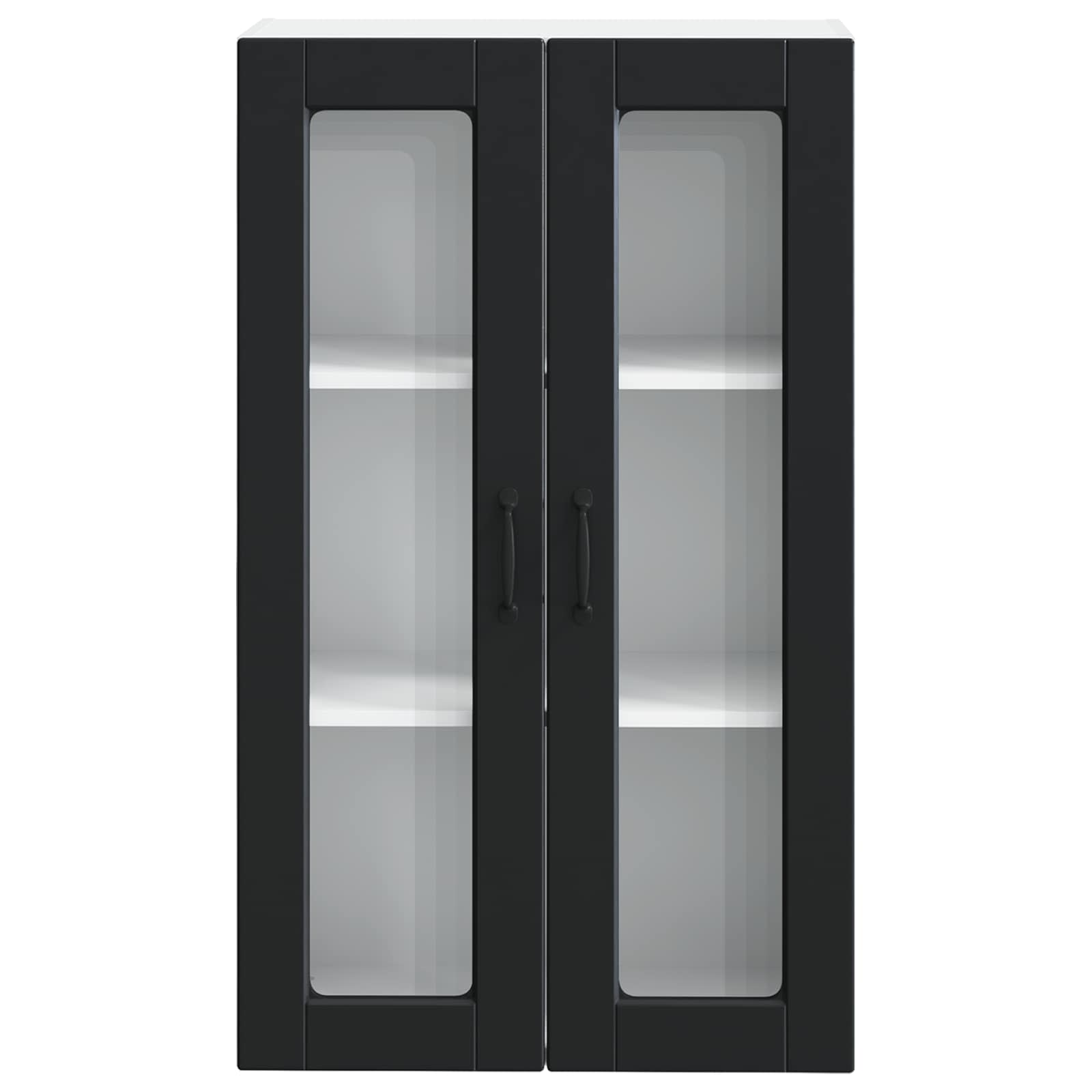 Køkkenskab med hylde Sort 60 x 31 x 100 cm Konstrueret træ