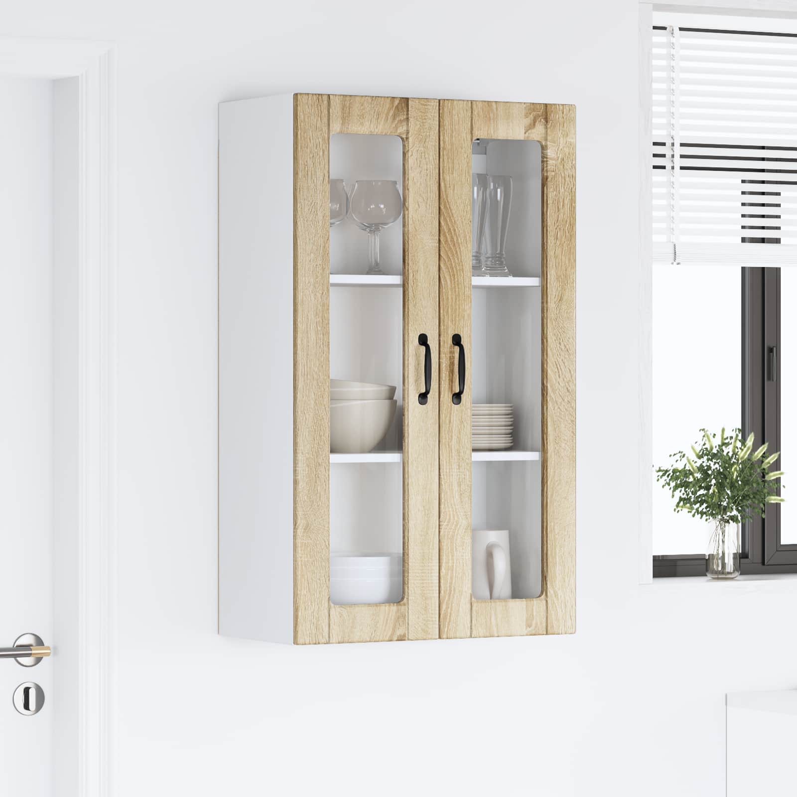 Køkkenskab med hylde Sonoma eg 60 x 31 x 100 cm Konstrueret træ