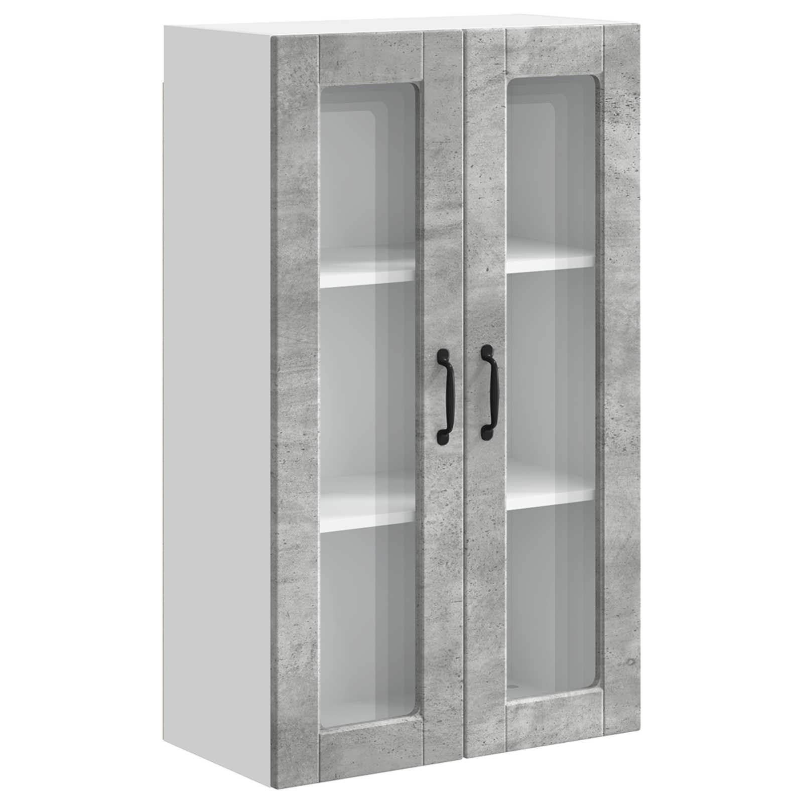 Køkkenskab med hylde Beton Grå 60 x 31 x 100 cm Konstrueret træ