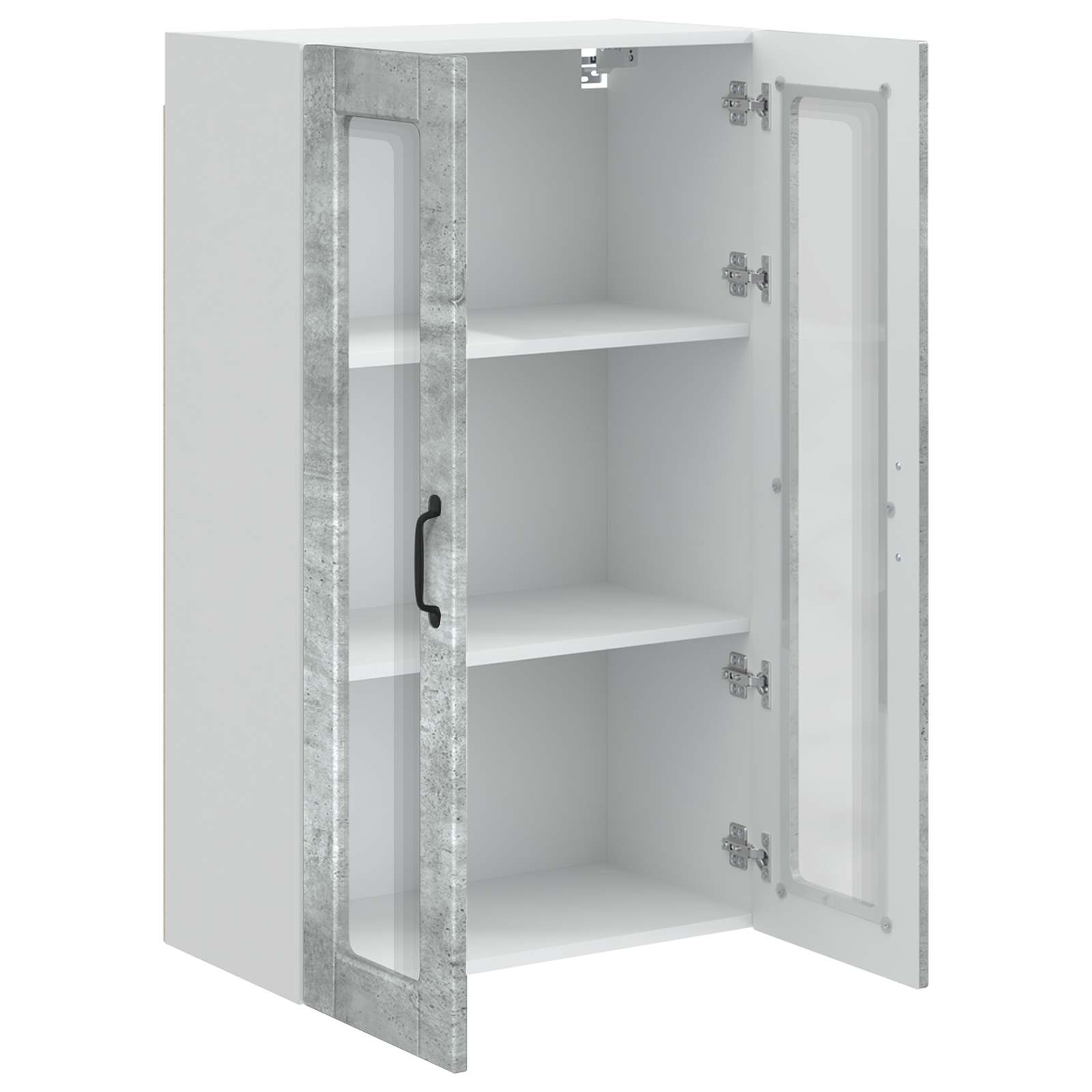 Køkkenskab med hylde Beton Grå 60 x 31 x 100 cm Konstrueret træ