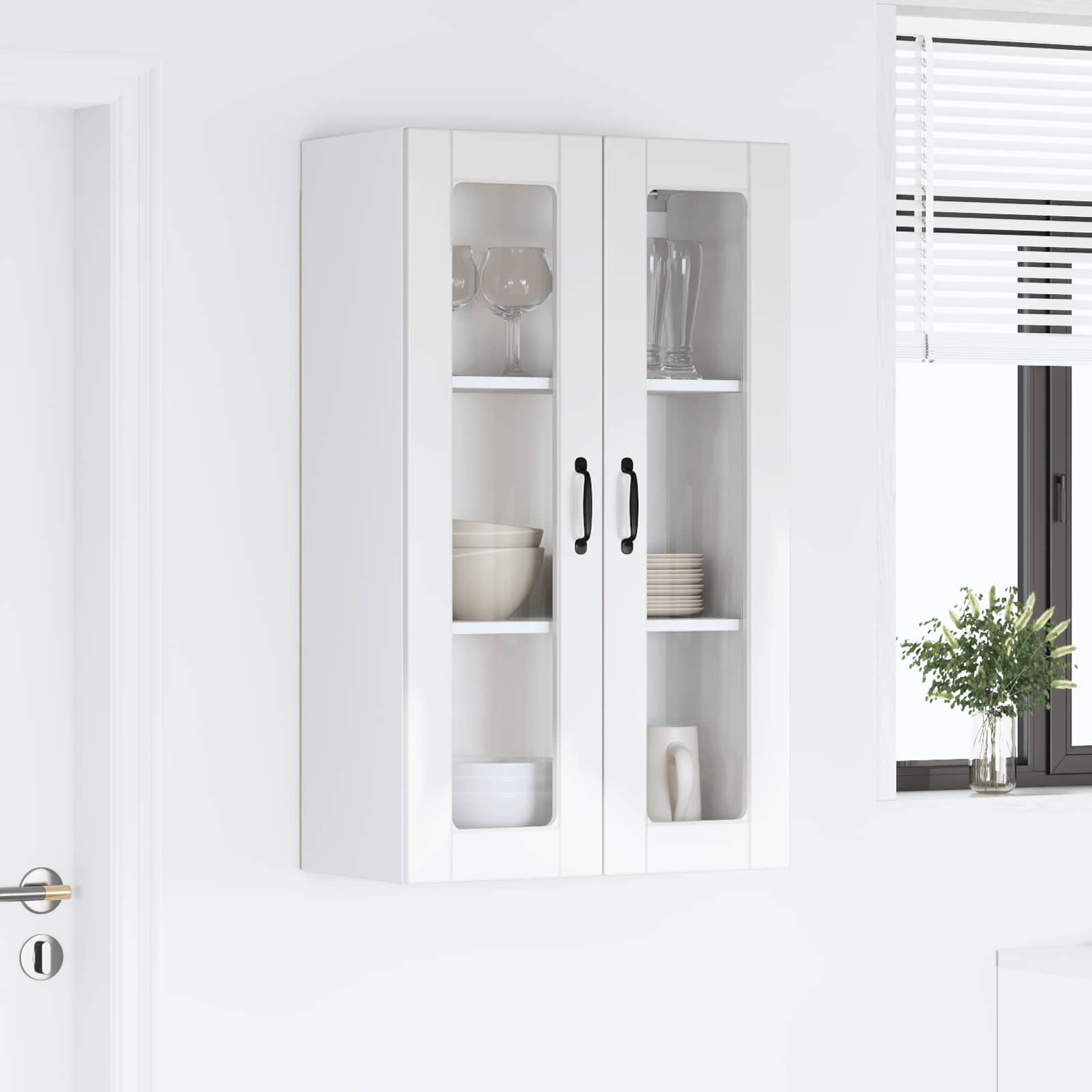 Væglågskab PORTO Høj gloss hvid 60 x 31 x 100 cm