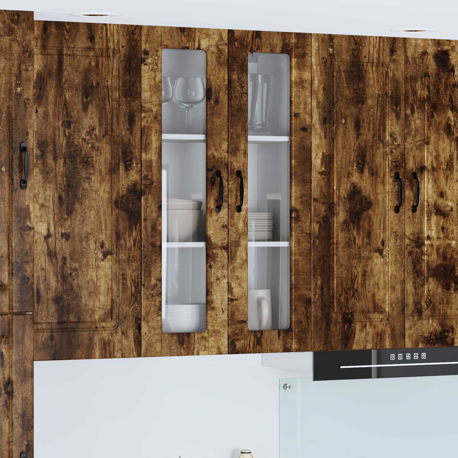 Køkkenskab med hylde Røget eg 60 x 31 x 100 cm Konstrueret træ