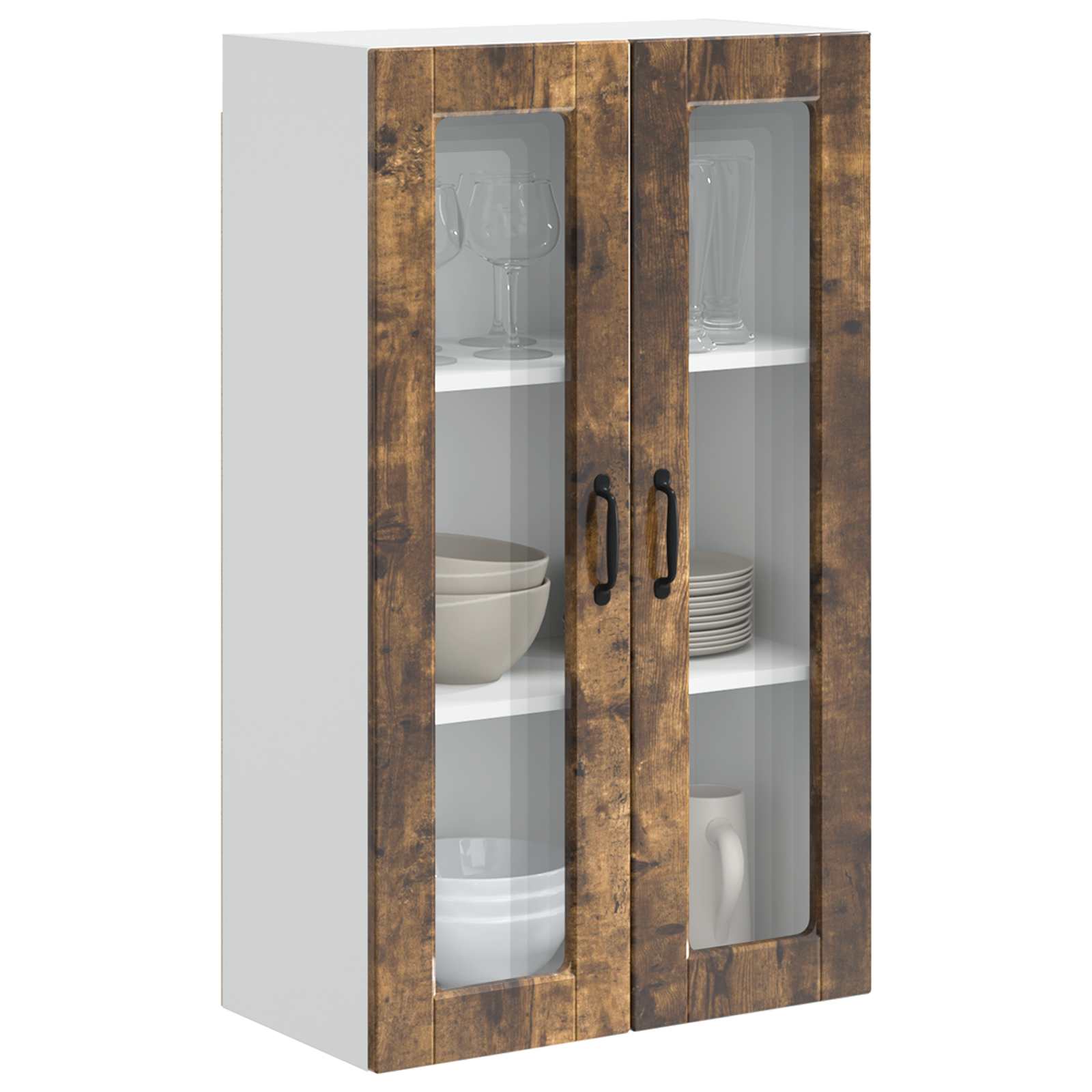 Køkkenskab med hylde Røget eg 60 x 31 x 100 cm Konstrueret træ