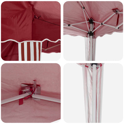 Pop-up Festtelt 575 x 289 x 245 cm Bordeaux