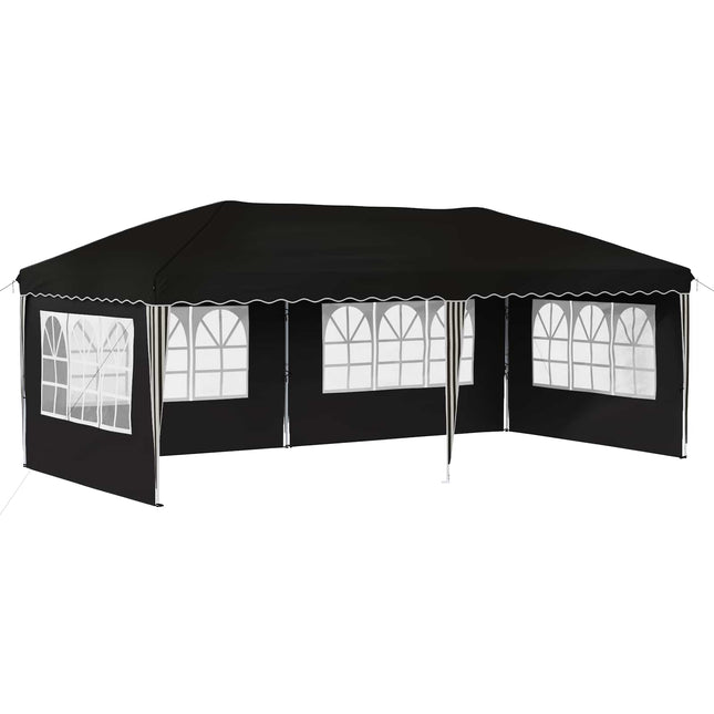 Pop-up Festtelt 575 x 289 x 245 cm Sort