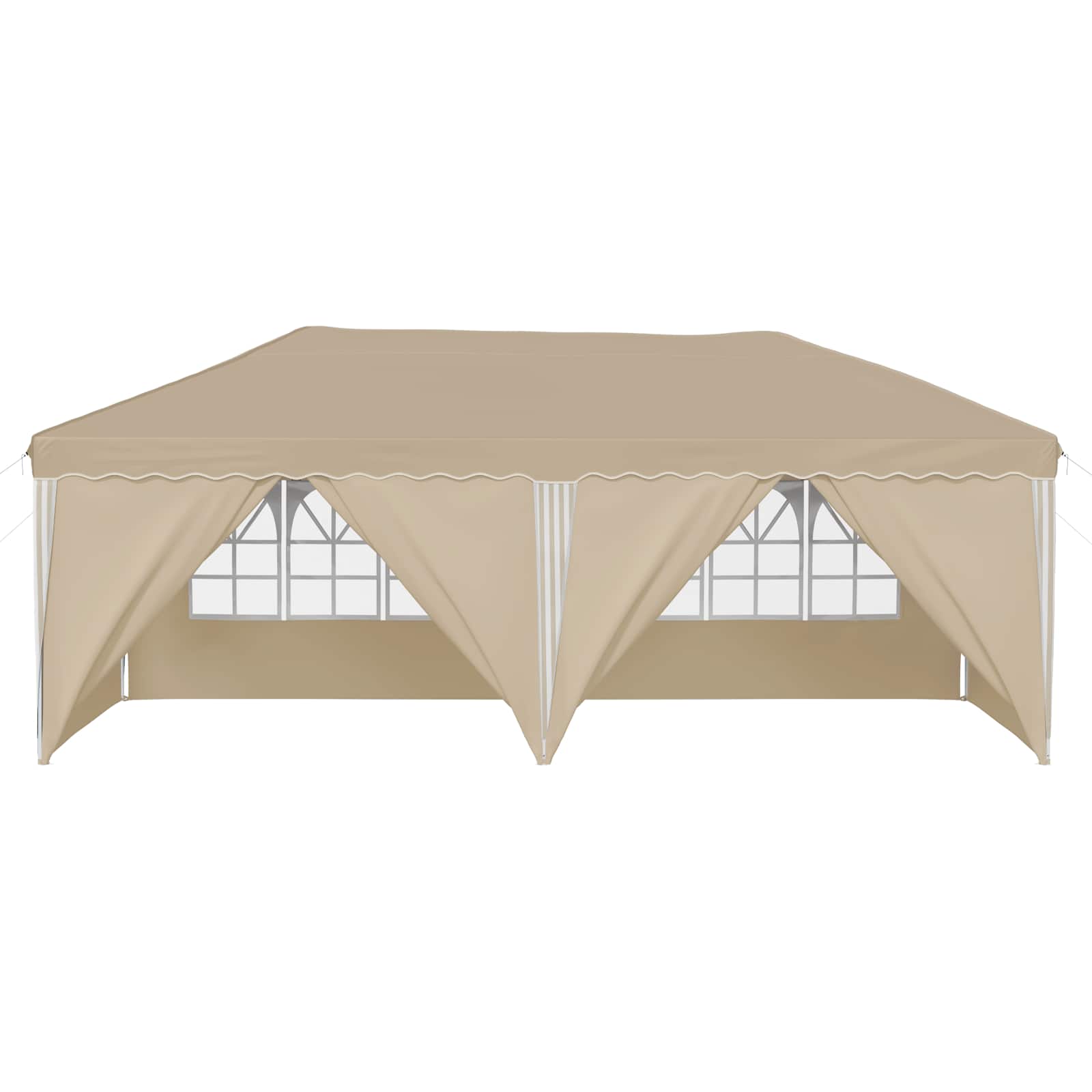 Pop-up Festtelt 575 x 288 x 245 cm Cremefarvet