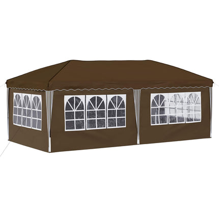 Pop-up Festtelt 575 x 288 x 245 cm Gråbrun