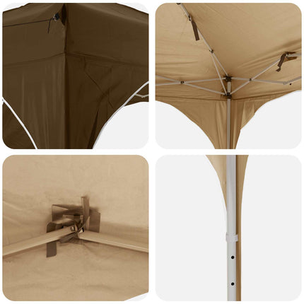 Pop-up Festtelt 192 x 192 x 245 cm Gråbrun