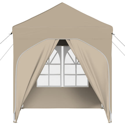 Pop-up Festtelt 192 x 192 x 245 cm Cremefarvet