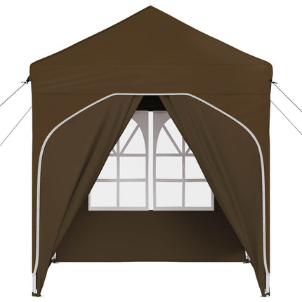 Pop-up Festtelt 192 x 192 x 245 cm Gråbrun