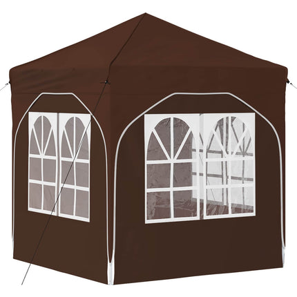 Pop-up Festtelt 192 x 192 x 245 cm Brun