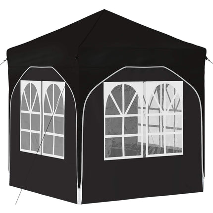 Pop-up Festtelt 192 x 192 x 245 cm Sort