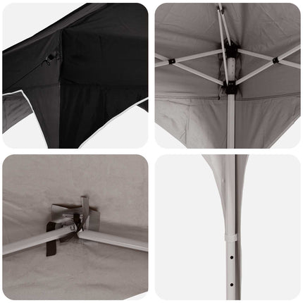 Pop-up Festtelt 290 x 290 x 245 cm Sort