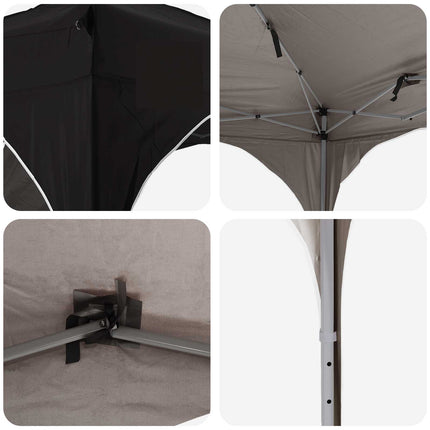 Pop-up Festtelt 290 x 290 x 245 cm Sort