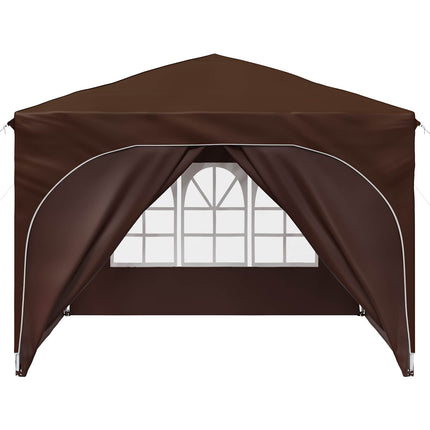 Pop-up Festtelt 290 x 290 x 245 cm Brun