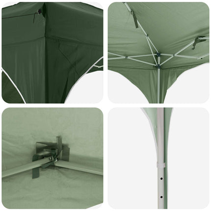 Pop-up Festtelt 575 x 288 x 245 cm Grøn Oxford stof