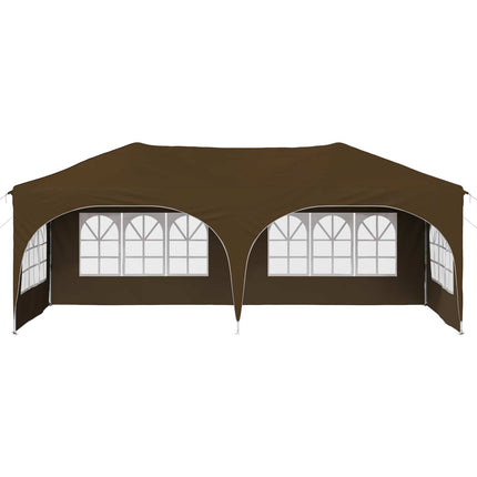 Pop-up Festtelt 575 x 288 x 245 cm Gråbrun Oxford stof