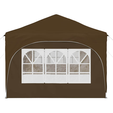 Pop-up Festtelt 575 x 288 x 245 cm Gråbrun Oxford stof