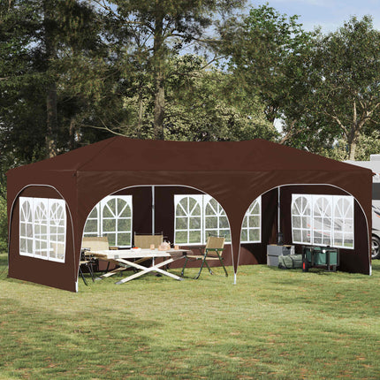 Pop-up Festtelt 575 x 288 x 245 cm Brun Oxford stof
