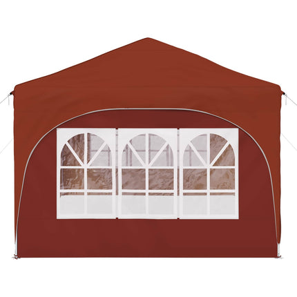 Pop-up Festtelt 575 x 288 x 245 cm Terrakotta Oxford stof