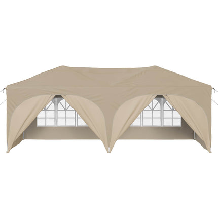 Pop-up Festtelt 575 x 288 x 245 cm Cremefarvet Oxford stof