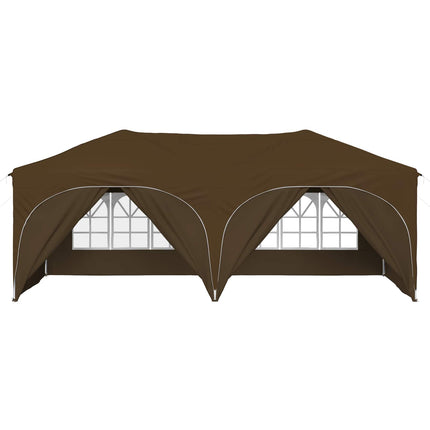 Pop-up Festtelt 575 x 288 x 245 cm Gråbrun Oxford stof